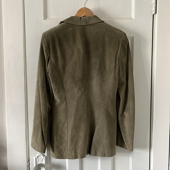 NWT DANIER suede nubuck blazer M Sage green - Picture 7 of 11